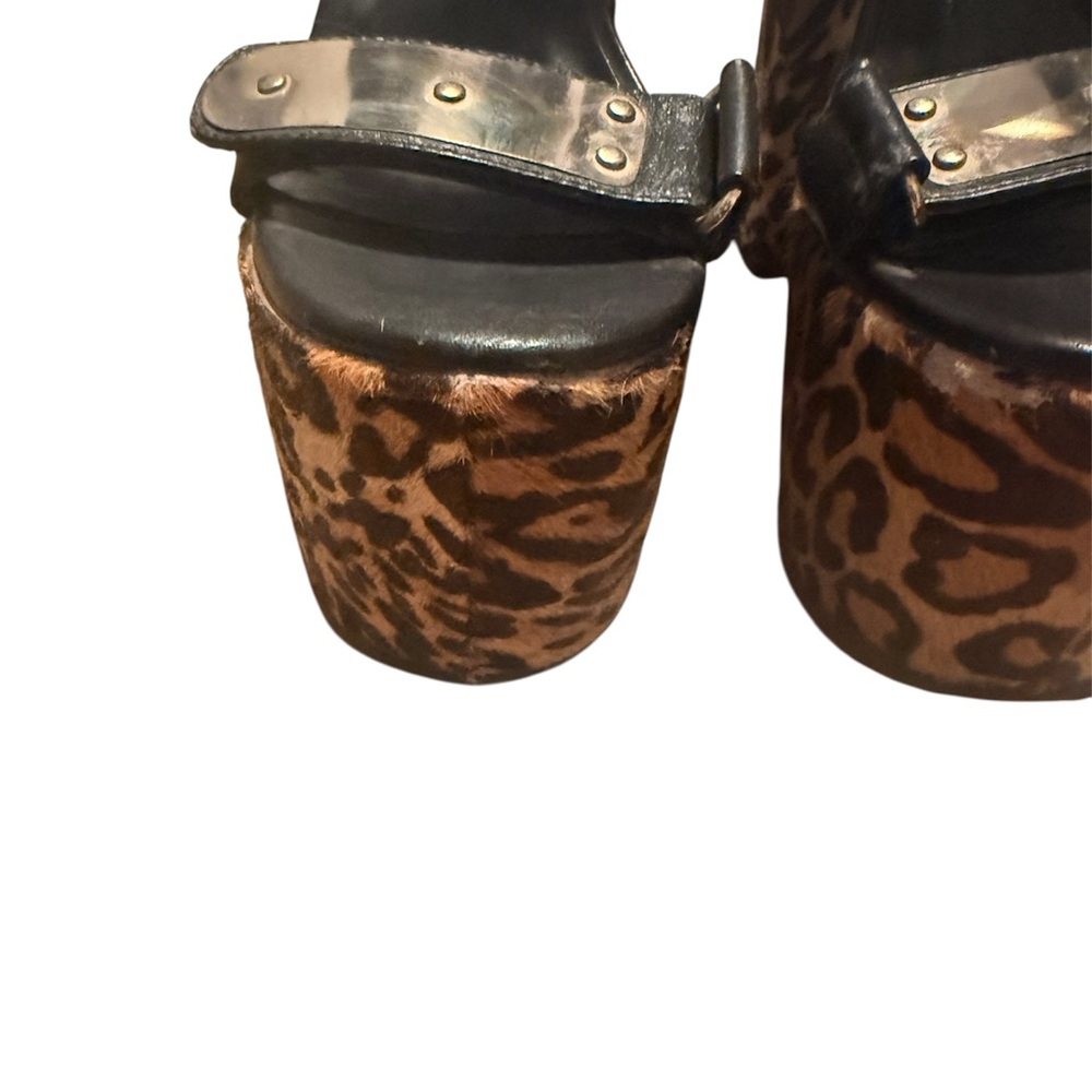 UNIF Goner Leopard Print Platform Heels Size 8 - Picture 7 of 12